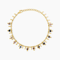 Bracelet Athena Acier Jaune Rhodochrosite