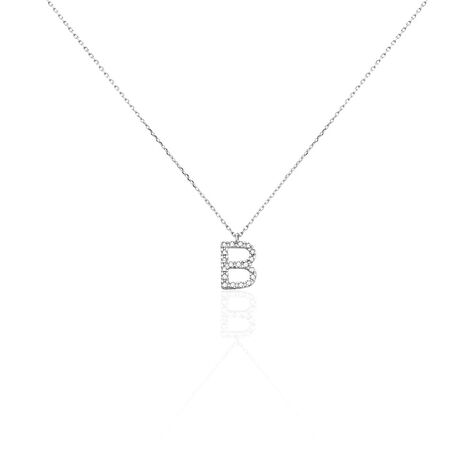 Collier Oran Or Blanc Diamant - Colliers avec pierres Femme | Marc Orian
