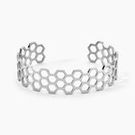 Bracelet Jonc Ouvert Acier Blanc Buglose - Bracelets joncs Femme | Marc Orian
