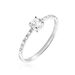 Bague Solitaire Servana Or Blanc Oxyde De Zirconium - Bagues Solitaire Femme | Marc Orian