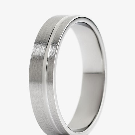 Alliance Berker Palladium Blanc - Alliances duo Unisex | Marc Orian