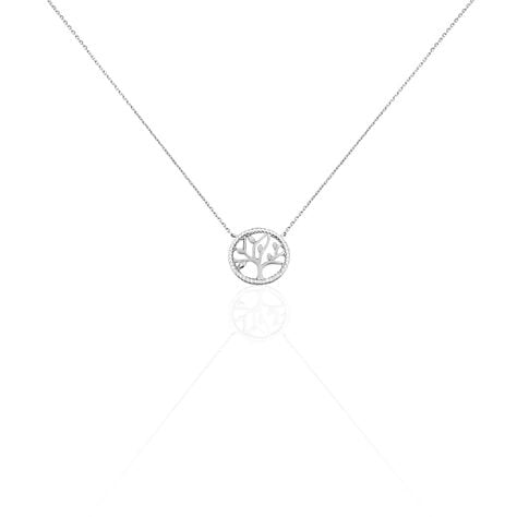 Collier Aarona Or Blanc Diamant - Colliers avec pierres Femme | Marc Orian