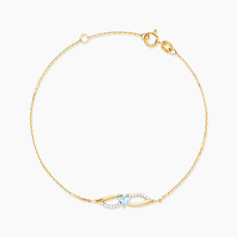 Bracelet Azubah Or Jaune Topaze Oxyde De Zirconium - Bracelets cha&icirc;nes Femme | Marc Orian