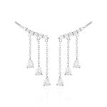 Boucles D'oreilles Pendantes Rilla Argent Blanc Oxyde De Zirconium - Pendantes Femme | Marc Orian