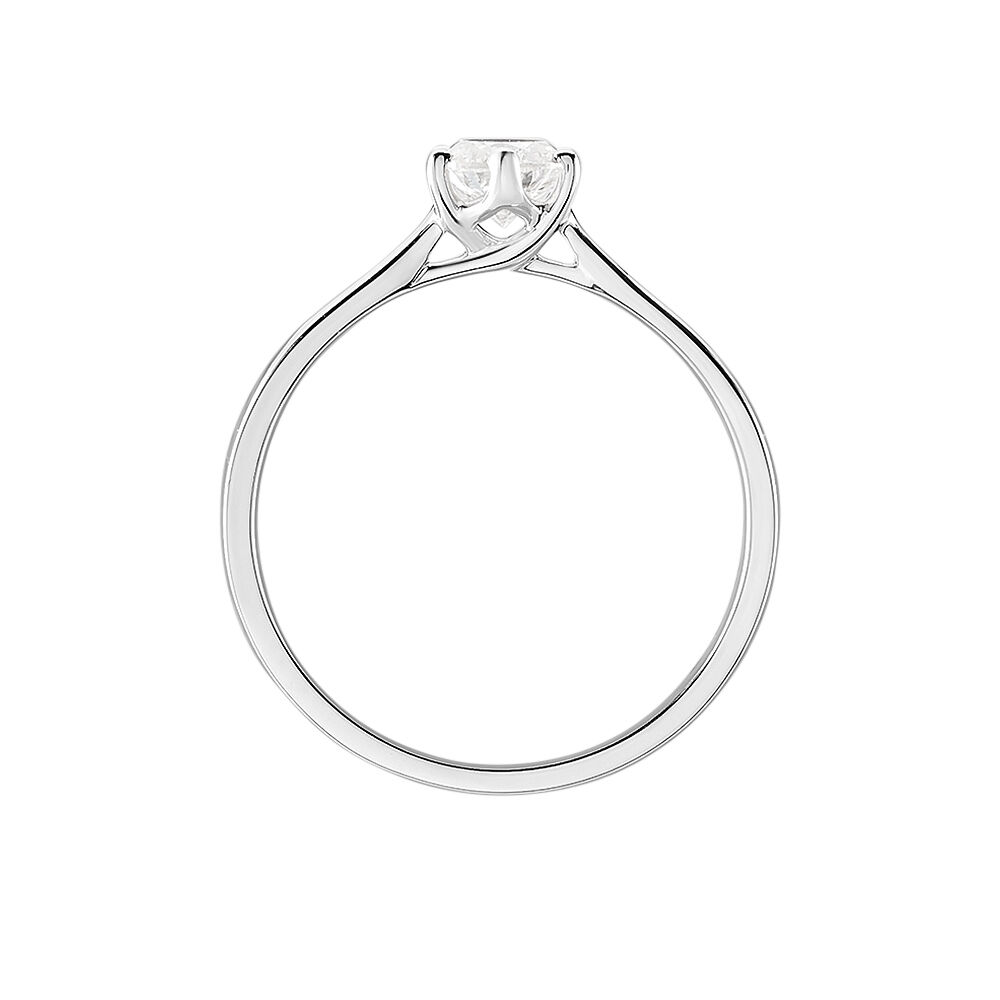 Bague Solitaire Athena Or Blanc Diamant - Parures de mariage Femme | Marc Orian