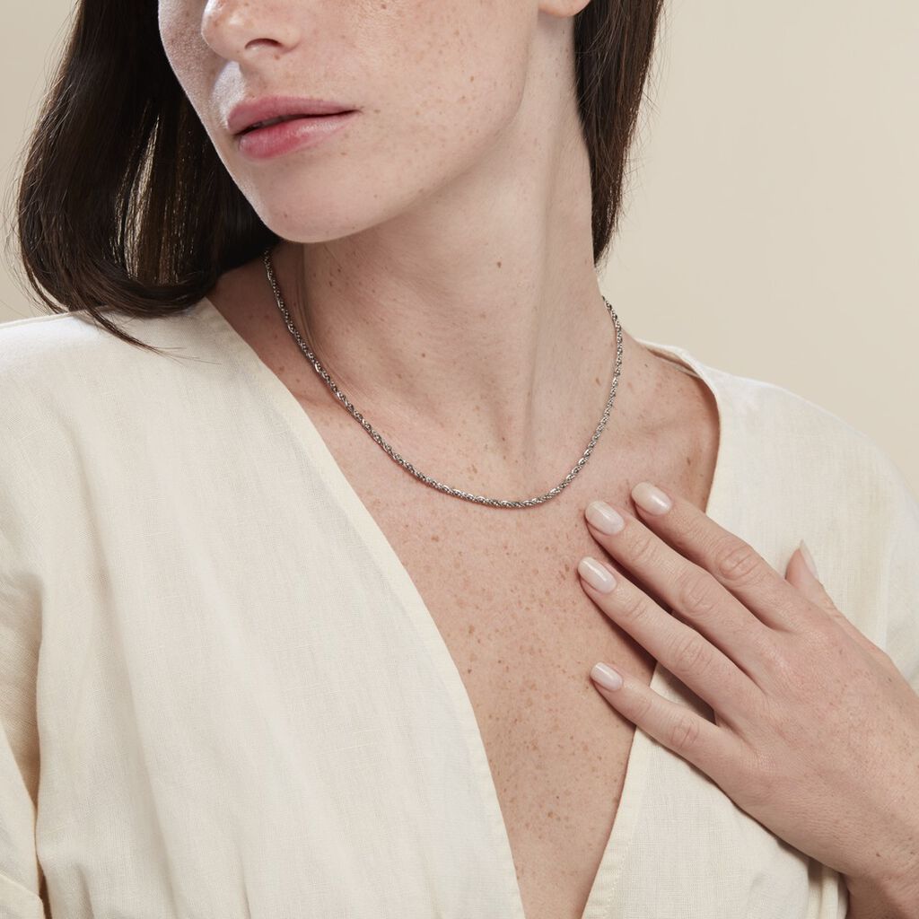Collier Argent Blanc Apphia - Chaines Femme | Marc Orian