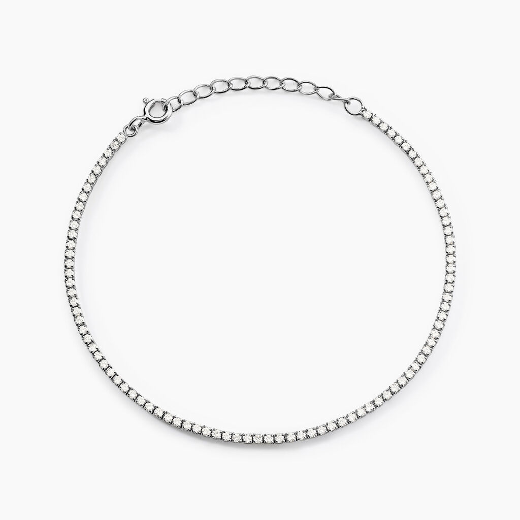 Bracelet Lou-anne Argent Blanc Oxyde De Zirconium - Bracelets chaînes Femme | Marc Orian