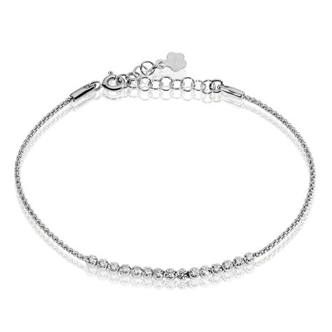 Bracelet Sidney Argent Blanc Oxyde De Zirconium Et Olivine - Bracelets chaînes Femme | Marc Orian