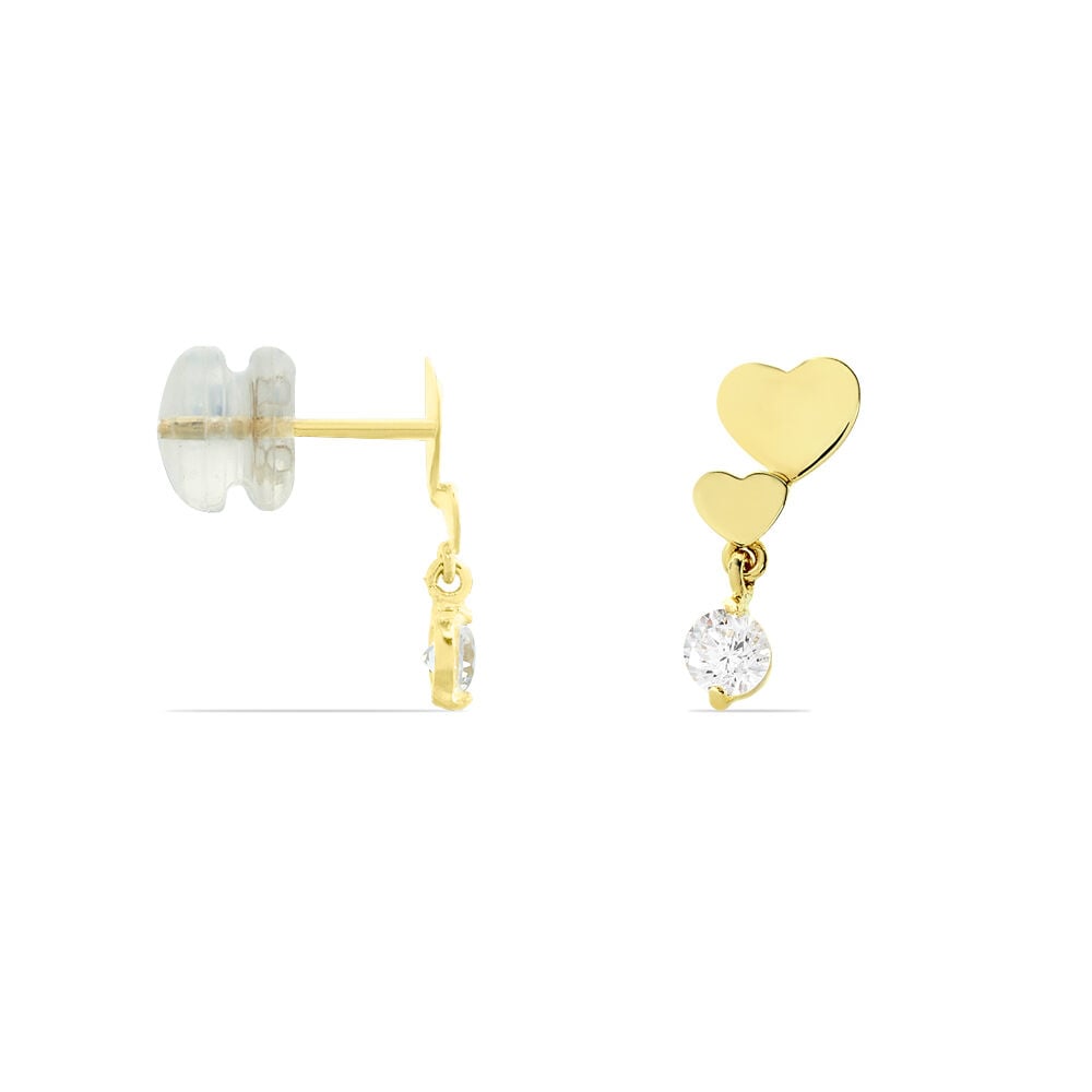 Boucles D'oreilles Pendantes Rihabe Or Jaune Oxyde De Zirconium - Pendantes Femme | Marc Orian
