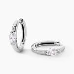 Cr&eacute;oles Ellinor Argent Blanc Oxyde De Zirconium - Cr&eacute;oles Femme | Marc Orian