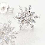 Boucles D'oreilles Puces Effie Argent Blanc Oxyde De Zirconium - Puces Femme | Marc Orian