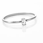 Bague Solitaire Argent Blanc  1er Solitaire Oxyde De Zirconium - Bijoux fantaisie Femme | Marc Orian