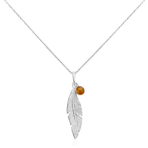 Collier Argent Blanc Adriane Ambre - Colliers avec pierres Femme | Marc Orian