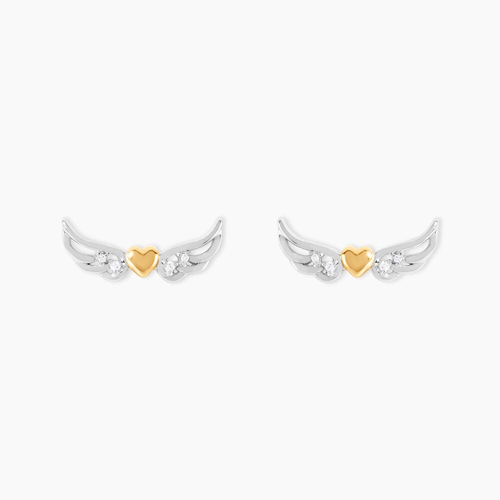 Boucles D'Oreilles Puces Or Jaune Oxyde De Zirconium - Puces Femme | Marc Orian
