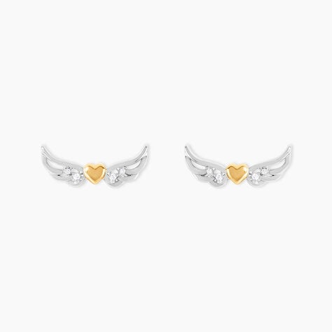 Boucles D'Oreilles Puces Or Jaune Oxyde De Zirconium - Puces Femme | Marc Orian