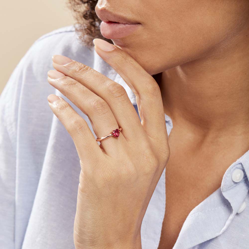 Bague Solitaire Kelvyn Argent Rose Oxyde De Zirconium - Solitaires Femme | Marc Orian