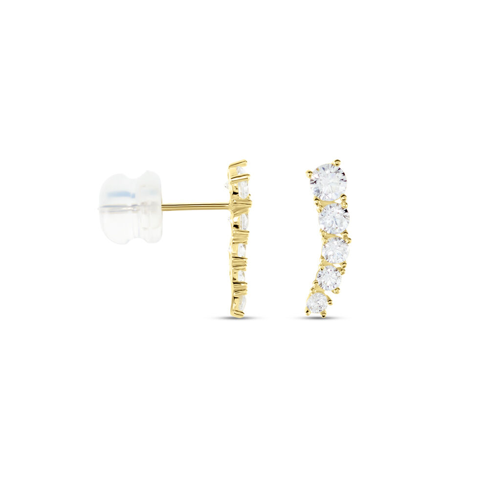 Boucles D'oreilles Puces Or Jaune Anaca Oxydes De Zirconium - Puces Femme | Marc Orian