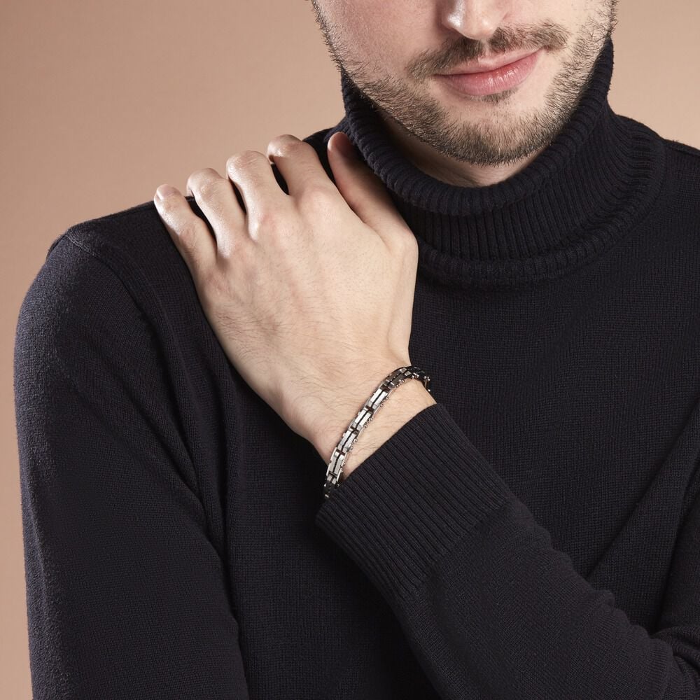 Bracelet Kolby Acier Bicolore - Bracelets chaînes Homme | Marc Orian