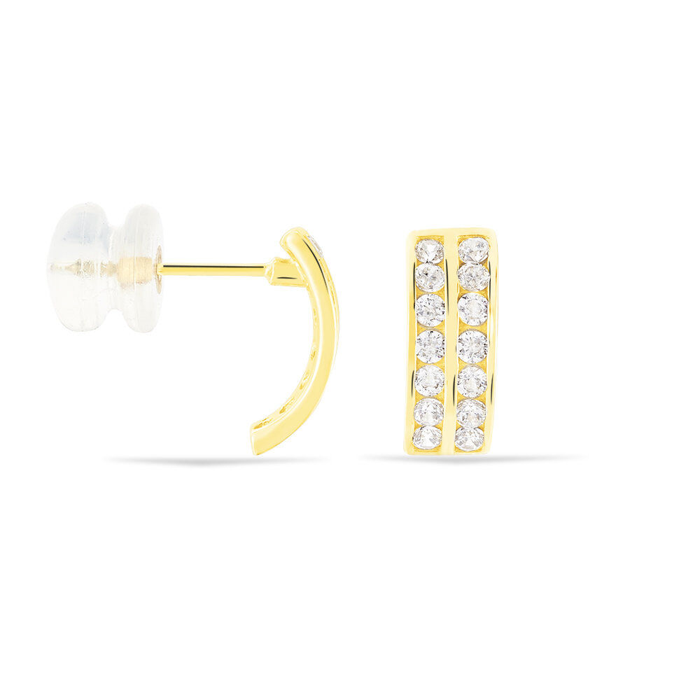 Boucles D'oreilles Jacobee Rondes Or Jaune Oxyde De Zirconium - Créoles Femme | Marc Orian