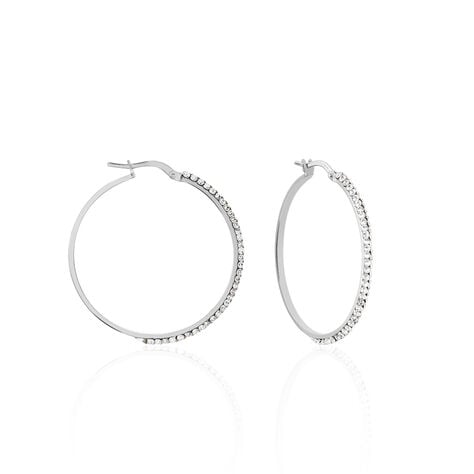 Cr&eacute;oles Sandrine Or Blanc Strass - Cr&eacute;oles Femme | Marc Orian