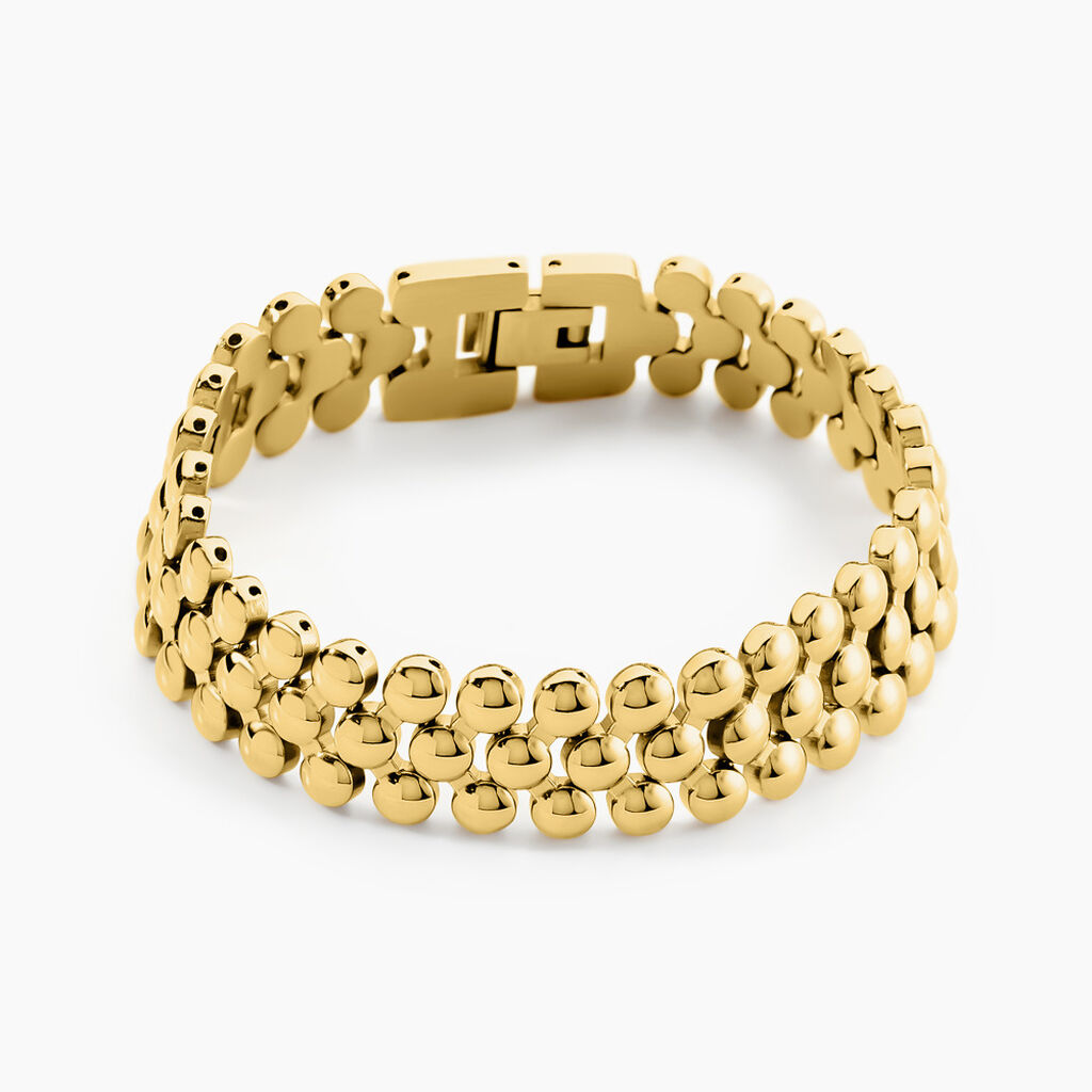 Bracelet Bulle Doree Acier Jaune - Bracelets cha&icirc;nes Femme | Marc Orian
