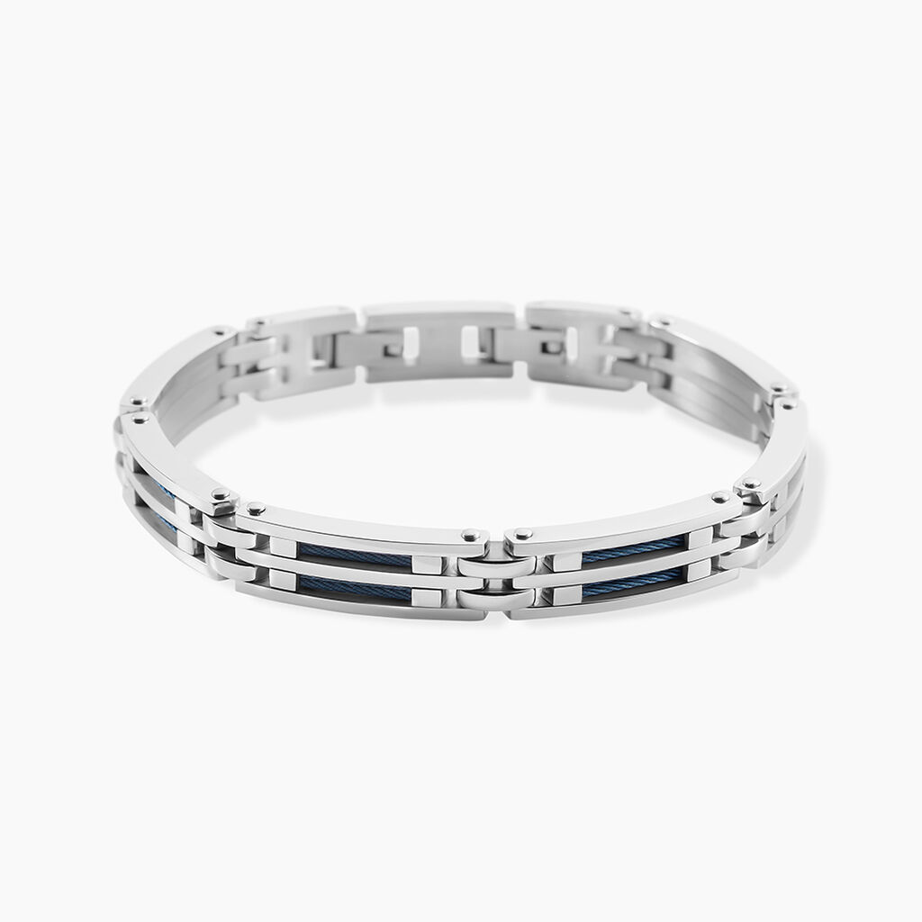 Bracelet Jourdan Priam Acier Argenté - Bracelets chaînes Homme | Marc Orian