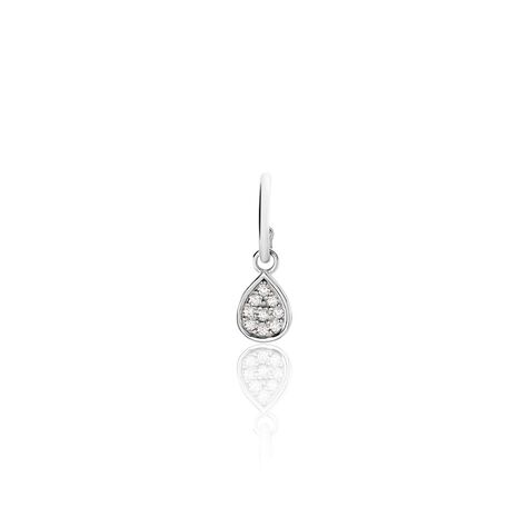 Créole Unitaire Argent Blanc Donelle Oxydes De Zirconium - Piercings d'oreilles Femme | Marc Orian