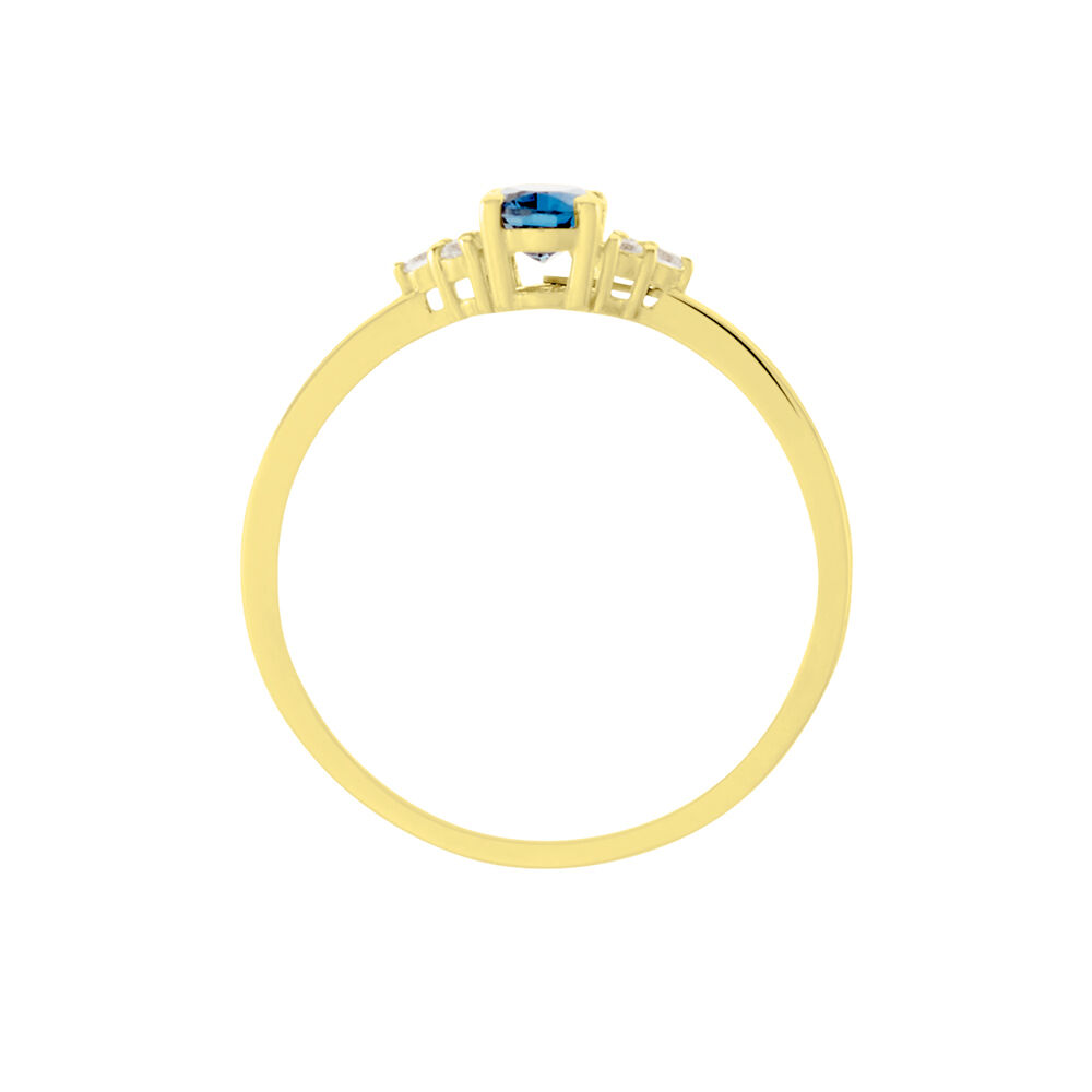 Bague Or Jaune Diapr&eacute; Topaze Et Oxydes De Zirconium - Bagues pierres fines Femme | Marc Orian