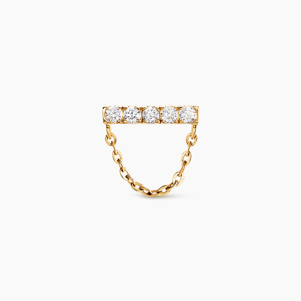 Piercing D'oreille Unitaire Dorika Or Jaune Oxyde De Zirconium - Piercings Femme | Marc Orian