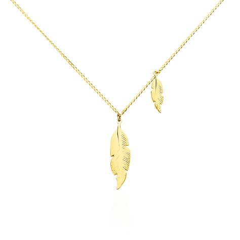 Collier Indian Nature Feuilles Or Jaune - Sélection Bohème Femme | Marc Orian