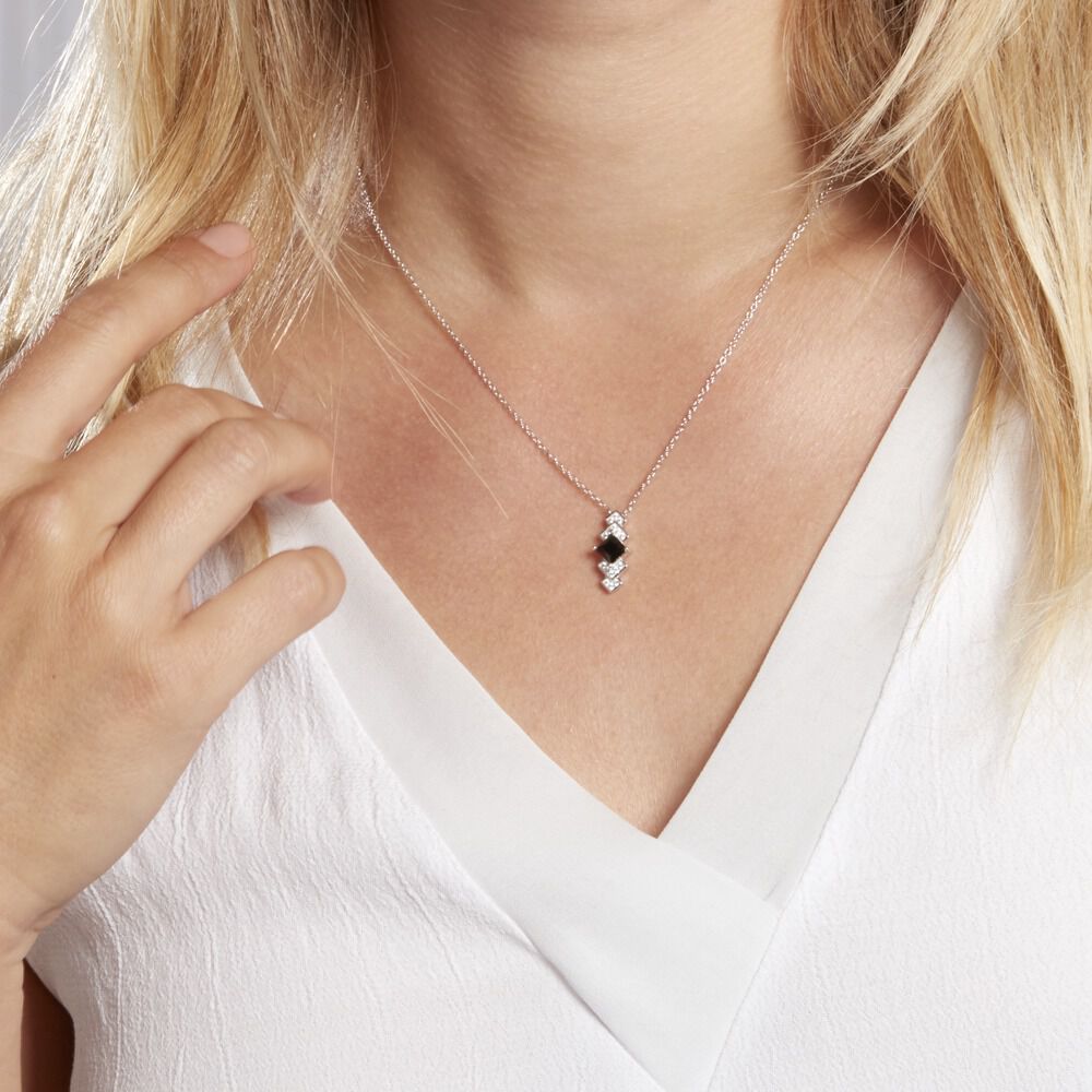 Collier Maymana Argent Blanc Oxyde De Zirconium - Colliers avec pierres Femme | Marc Orian