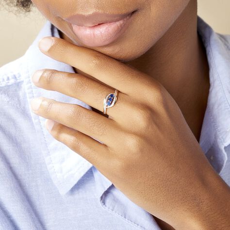 Bague Aurora Or Bicolore Saphir Et Diamant - Bagues fiançailles Femme | Marc Orian