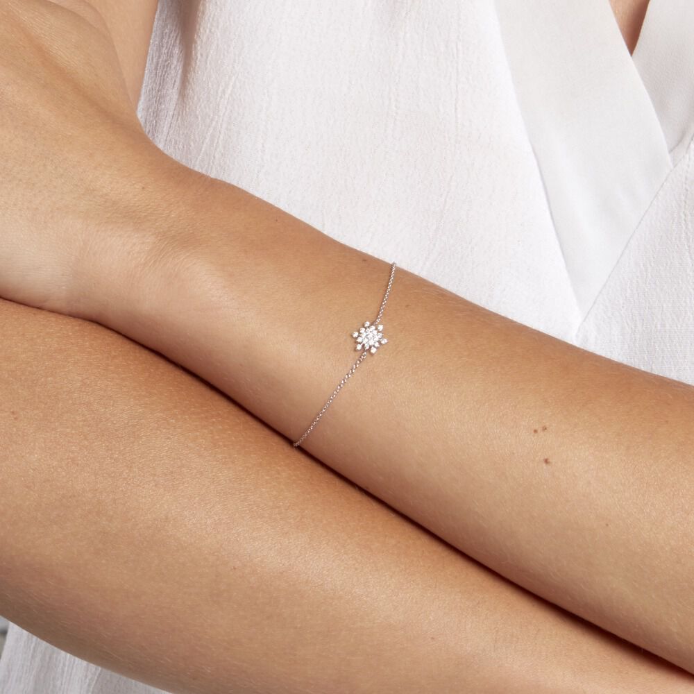 Bracelet Effie Argent Blanc Oxyde De Zirconium - Bracelets chaînes Femme | Marc Orian