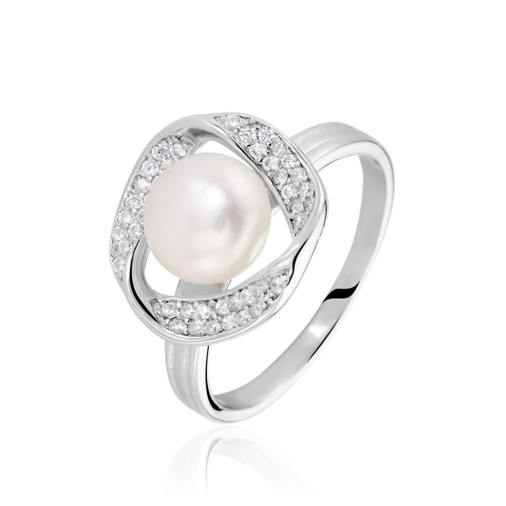Bague Argent Roula Perle De Culture Oxydes De Zirconium - Bijoux fantaisie Femme | Marc Orian