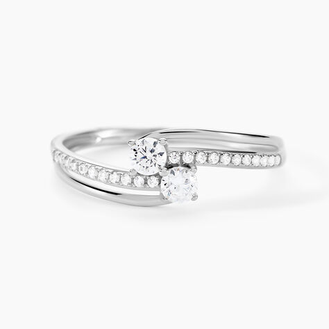 Bague Clarina Or Blanc Oxyde De Zirconium - Bagues avec pierre Femme | Marc Orian
