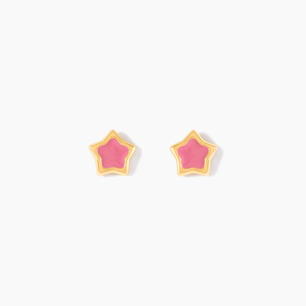 Boucles D'Oreilles Puces Taavi Or Jaune - Puces Enfant | Marc Orian