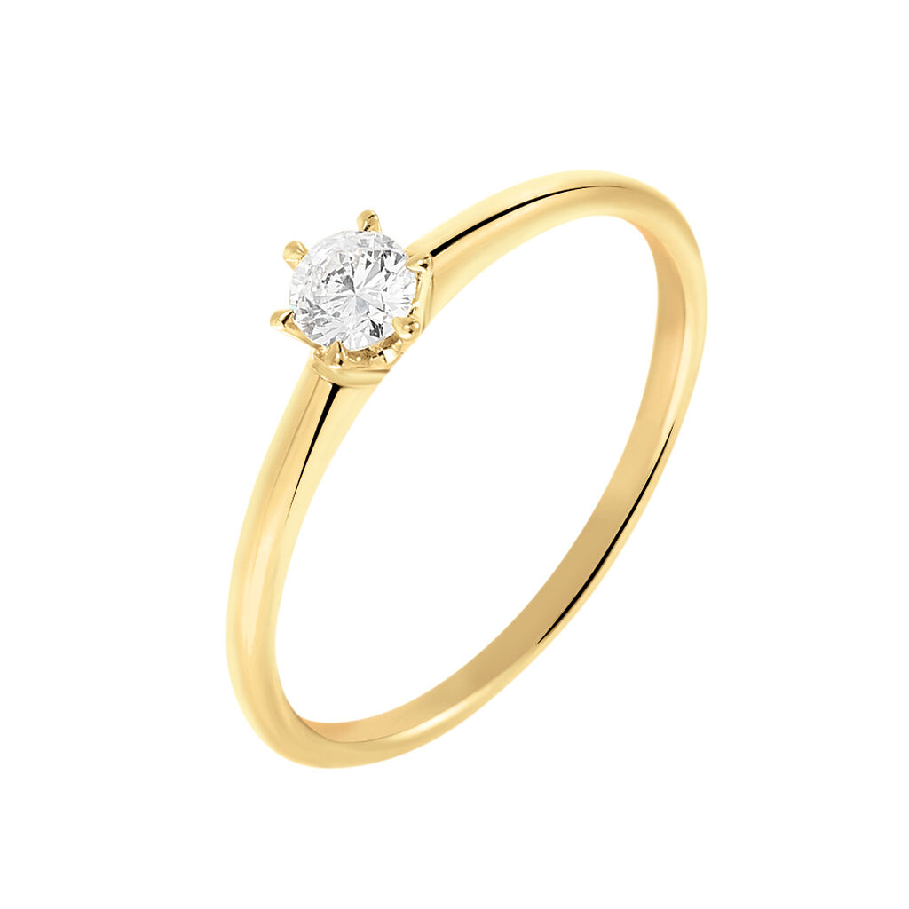 Bague Solitaire Samantha Or Jaune Diamant - Solitaires Femme | Marc Orian