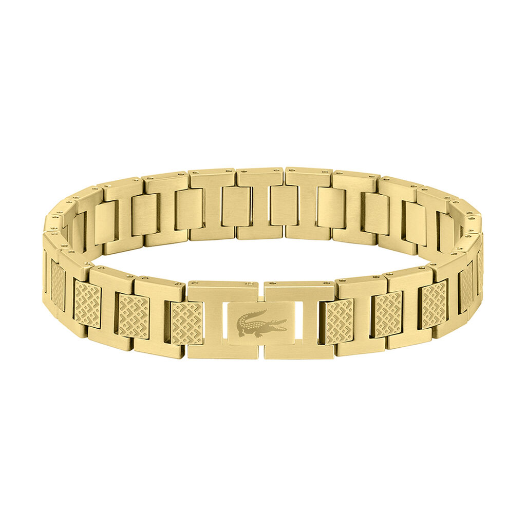 Bracelet Lacoste Metropole Acier Jaune - Bracelets cha&icirc;nes Homme | Marc Orian