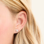 Boucles D'Oreilles Puces Ecume Argent Blanc Perle De Culture - Puces Femme | Marc Orian