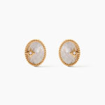 Boucles D'Oreilles Puces Astria Plaqu&eacute; Or Jaune Nacre - Puces Femme | Marc Orian