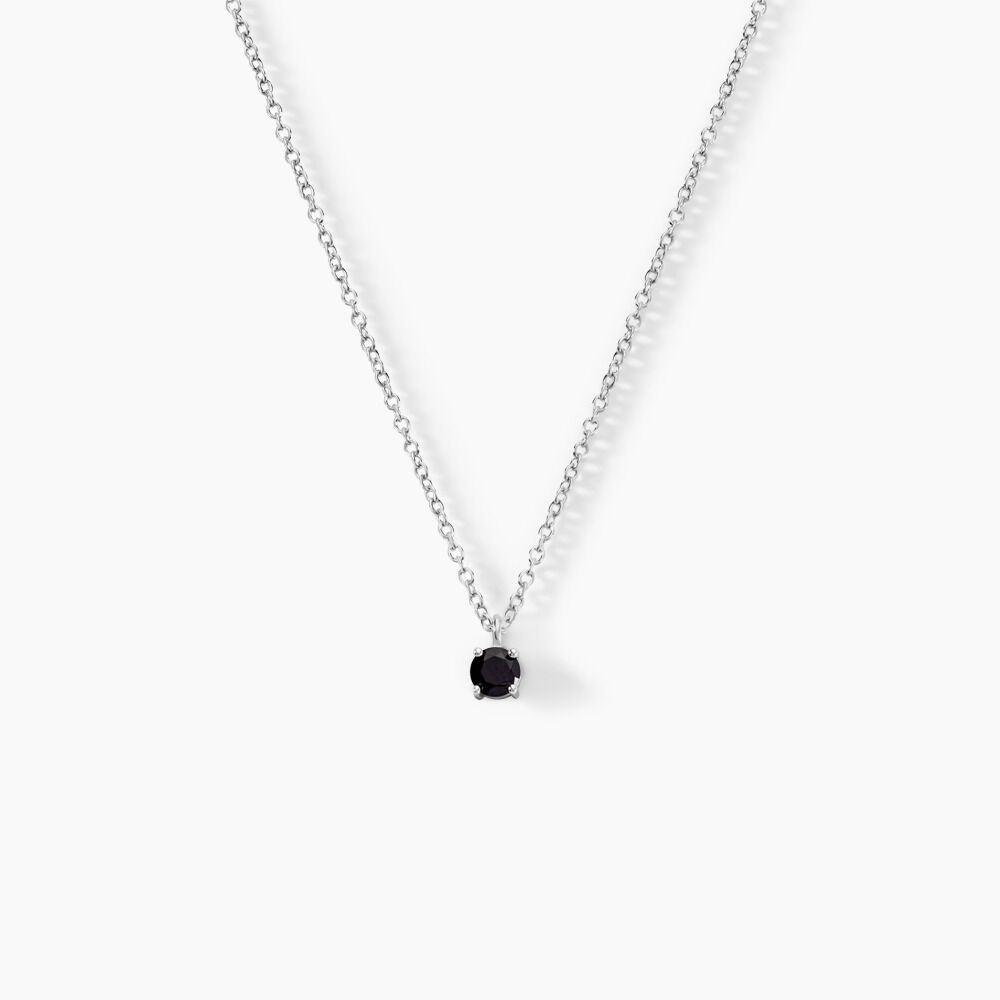 Collier Lylwenn Argent Blanc Oxyde De Zirconium Noir - Colliers solitaires Femme | Marc Orian