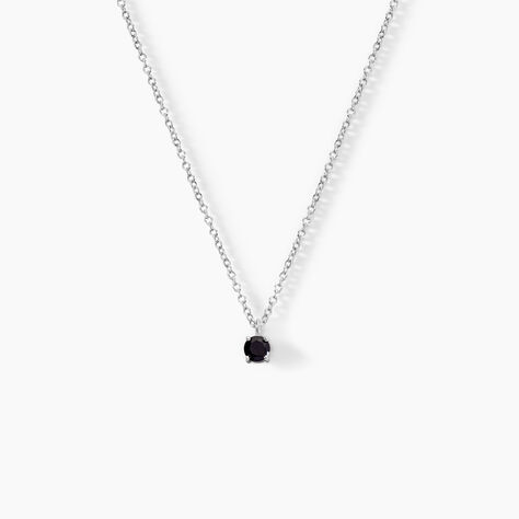 Collier Lylwenn Argent Blanc Oxyde De Zirconium Noir - Colliers solitaires Femme | Marc Orian