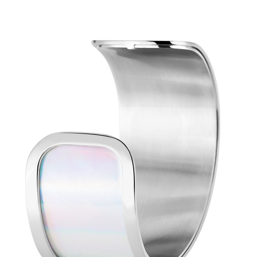 Bracelet Jonc Kayssi Acier Blanc - Bracelets joncs Femme | Marc Orian