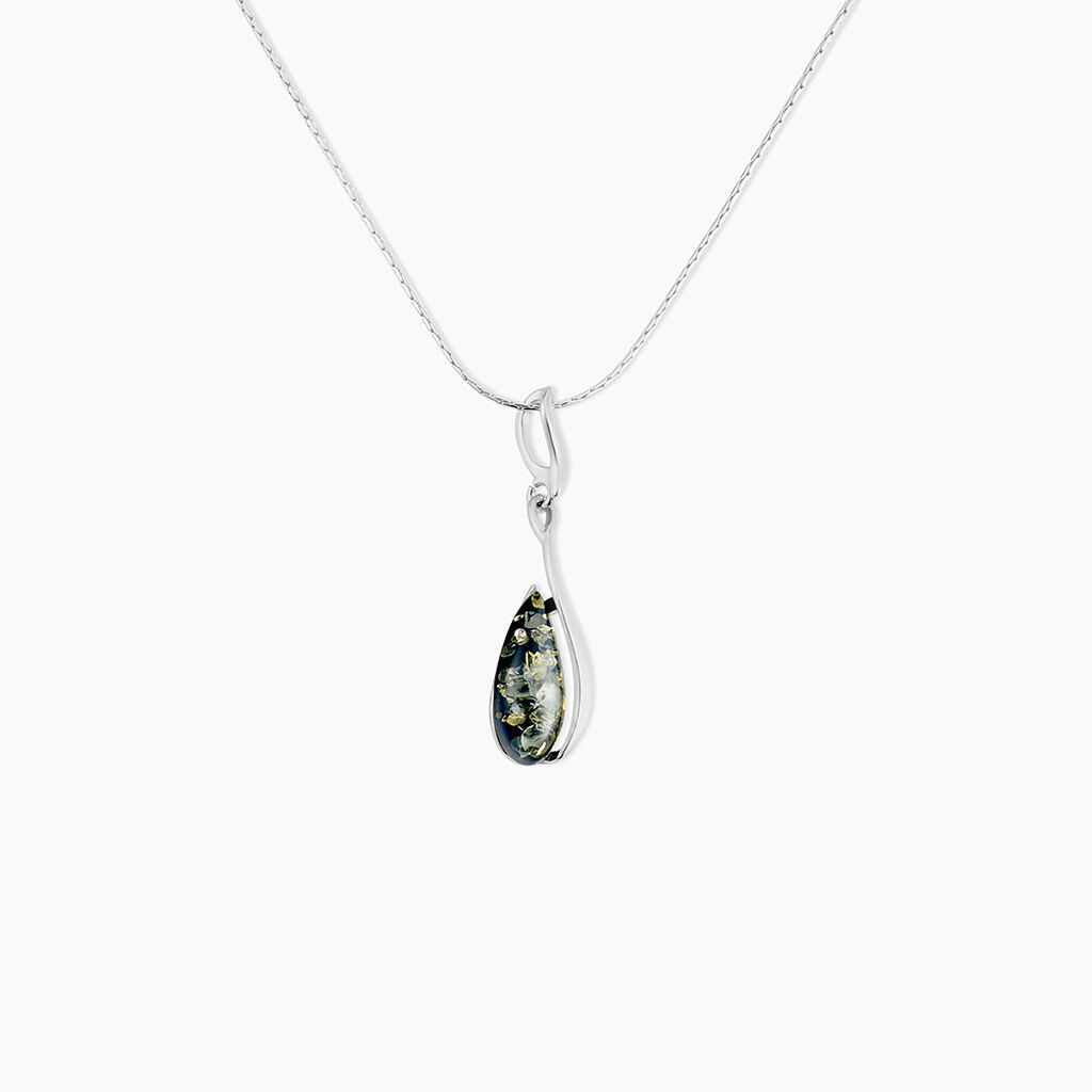 Collier Argent Blanc Odilon Ambre - Colliers avec pierres Femme | Marc Orian