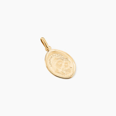 Pendentif Or Jaune Vierge A L'enfant