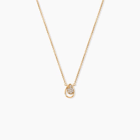 Collier Mahalya Plaqu&eacute; Or Jaune Oxyde De Zirconium - Colliers avec pierres Femme | Marc Orian