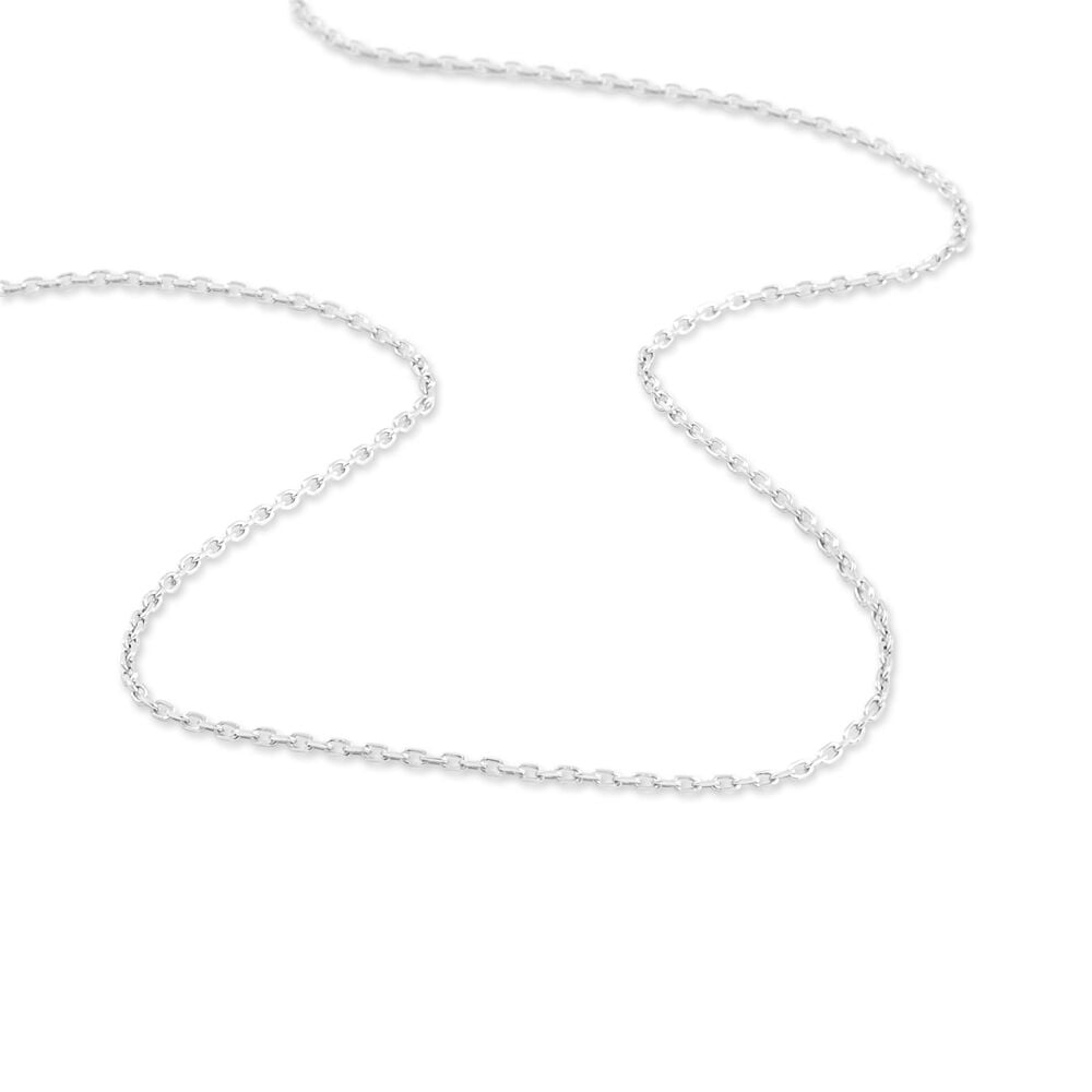 Chaîne Igoa Maille Forçat Diamantee Or Blanc - Chaines Femme | Marc Orian