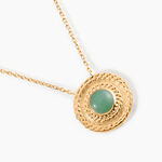 Collier Plaqu&eacute; Or Jaune Marcia Aventurine - Colliers avec pierres Femme | Marc Orian