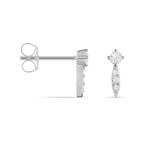 Boucles D'oreilles Puces Bormana Argent Blanc Oxyde De Zirconium - Puces Femme | Marc Orian