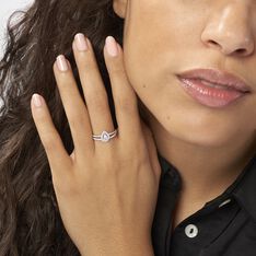 Bague Hildana Or Blanc Oxyde De Zirconium - Bagues Solitaire Femme | Marc Orian